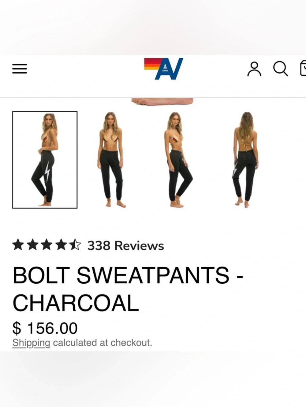 Aviator Nation charcoal grey Lightning Bolt sweat Pants - Picture 2 of 10